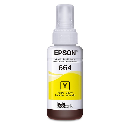 EPSON 664 (T664420) AMARILLO - BOTELLA DE TINTA AMARILLA PARA MODELO EPSON L200 / RENDIMIENTO APROX. 6500 PÁGINAS